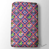 Blue Red Animal Patola Digital Printed Fabric Material